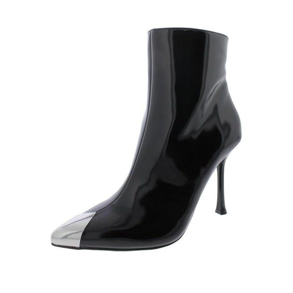 INC Womens 5 M Black Rohese Silver Pointed Toe High Heel Ankle Booties NIB NH7